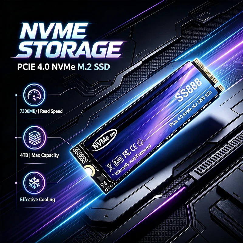 Novo disco rígido SSD M.2 SS88 - M.2 Nvme 4Tb Pcie 4.0 Ssd avaliação e preço