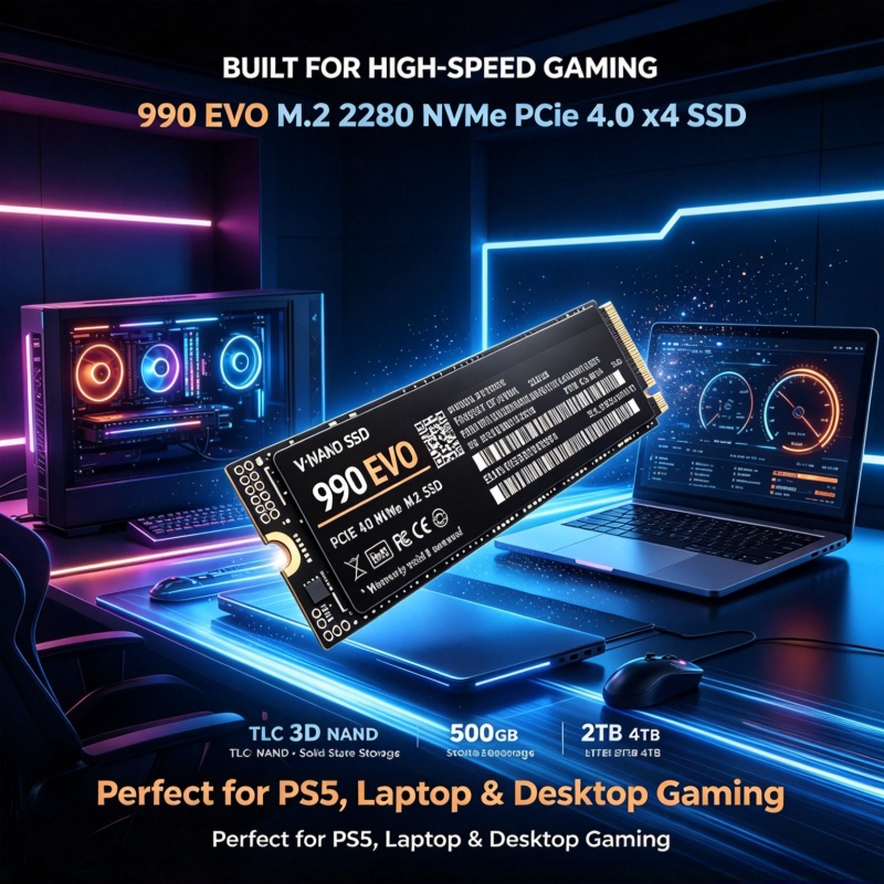 SSD M.2 NVMe 990 EVO para jogo - M.2 Nvme 4Tb Pcie 4.0 Ssd avaliação e preço