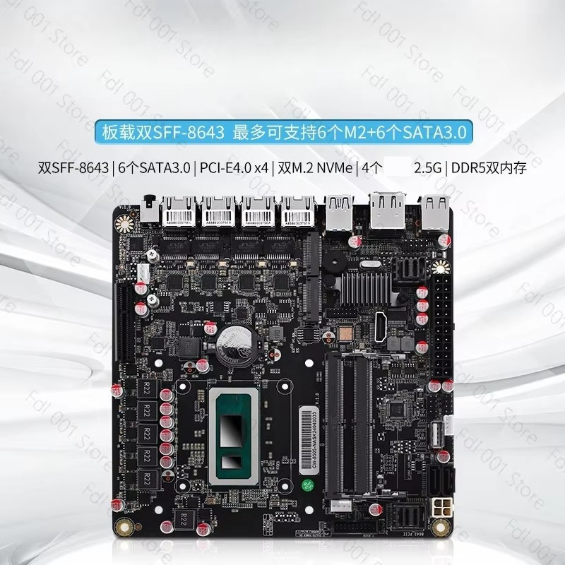 Placa-mãe NAS N5105 8505 N100  - Nas Motherboard N100 6 Sata avaliação e preço