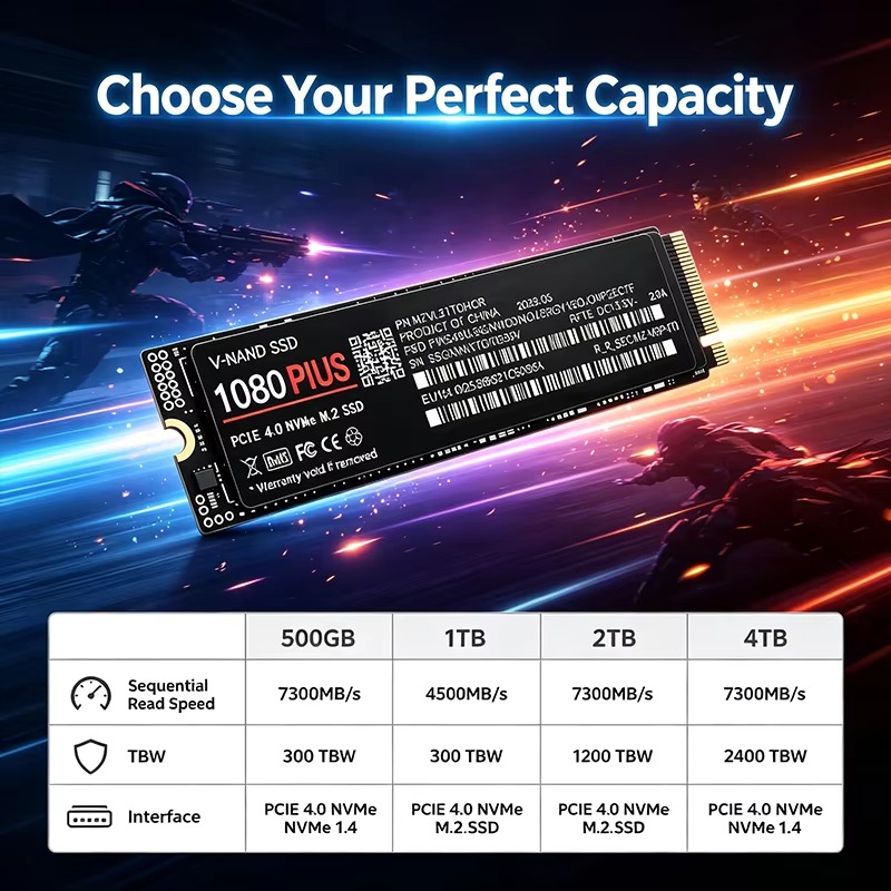 SSD M.2 NVMe para jogos, 1080  - M.2 Nvme 4Tb Pcie 4.0 Ssd avaliação e preço